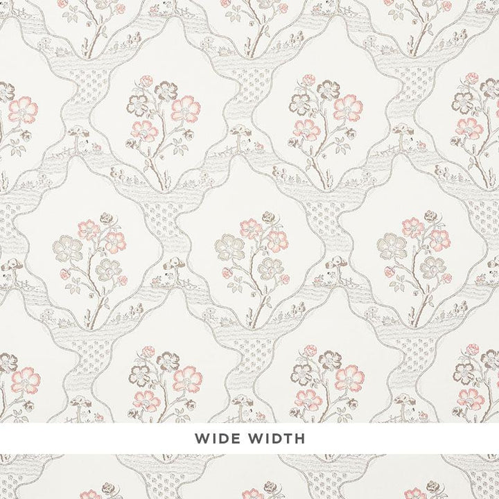 Marella Rose 5008800 by Schumacher Wallpaper Country Chic 11.0" - Fabric Carolina -