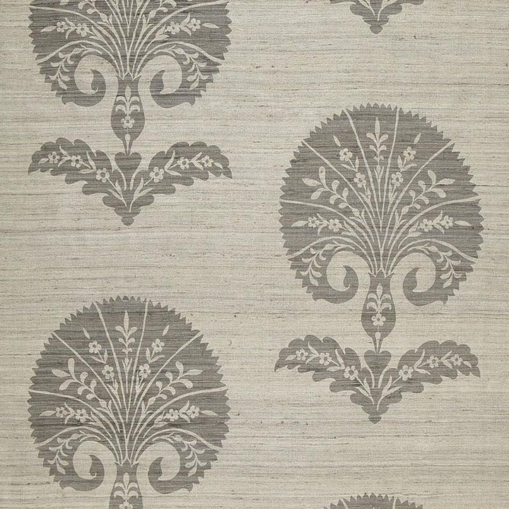 Ottoman Flower Moonstone 174652 by Schumacher Fabric Au Naturel 13.25" - Fabric Carolina -