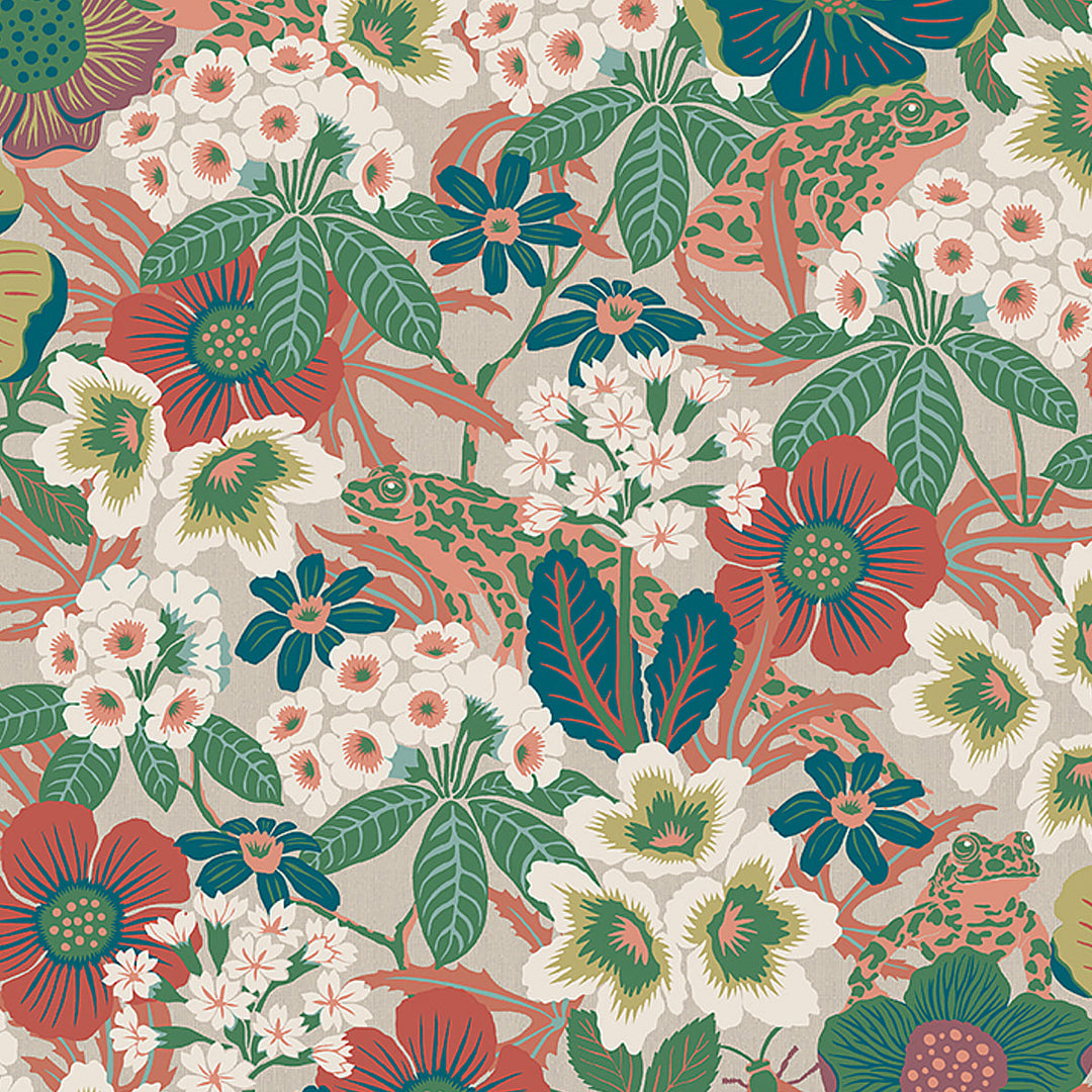 Kvackstepp - Multi by Schumacher Wallcovering