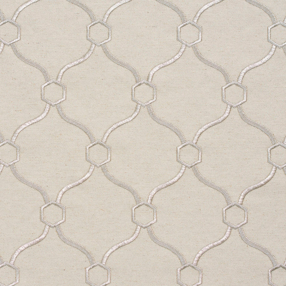 20910-06 by Charlotte Fabric Embroidered Linens 44% Rayon, 30% Polyester, 26% Linen Asia Exceeds 120,000 Wyzenbeek Rubs (Heavy Duty) Horizontal: 3.5" x Vertical: 5" 54 Inches - Fabric Carolina -