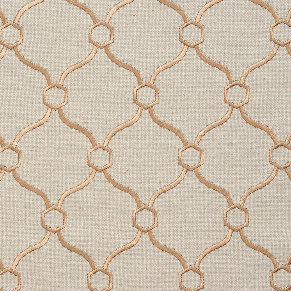 20910-18 by Charlotte Fabric Embroidered Linens 44% Rayon, 30% Polyester, 26% Linen Asia Exceeds 120,000 Wyzenbeek Rubs (Heavy Duty) Horizontal: 3.5" x Vertical: 5" 54 Inches - Fabric Carolina -