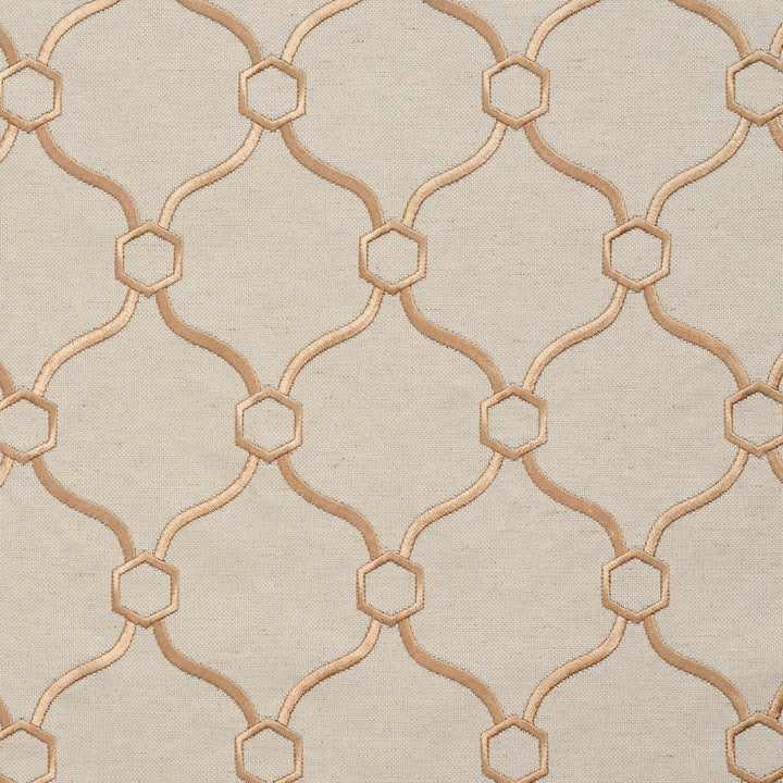 20910-18 by Charlotte Fabric Embroidered Linens 44% Rayon, 30% Polyester, 26% Linen Asia Exceeds 120,000 Wyzenbeek Rubs (Heavy Duty) Horizontal: 3.5" x Vertical: 5" 54 Inches - Fabric Carolina -