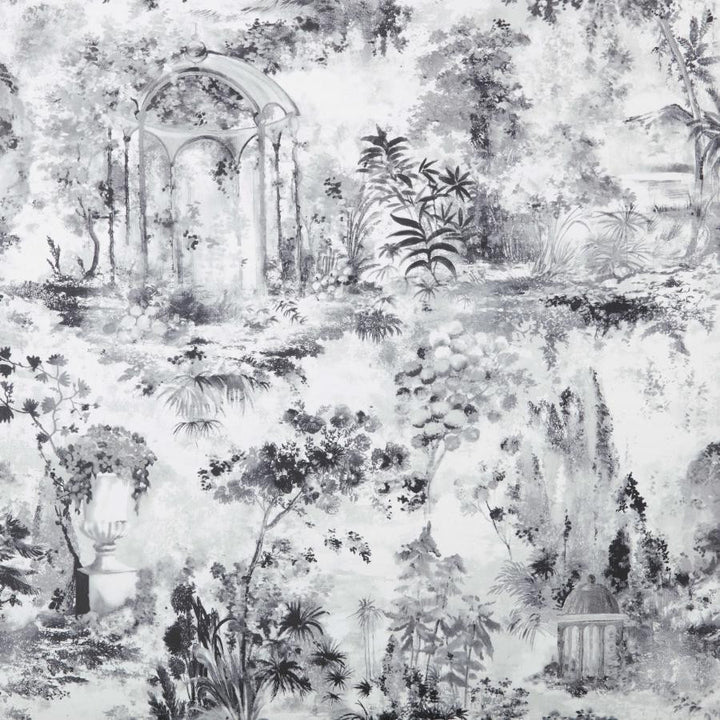 Pavilion (Wp) # 03 Stone by 1838 Wallcoverings Wallpaper Pavilion HALF DROP PASTE THE WALL UNITED KINGDOM 29.5" 27.5"X11YD - Fabric Carolina -