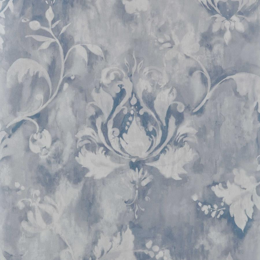 Ornamenta (Wp) # 01 Pewter by 1838 Wallcoverings Wallpaper Pavilion HALF DROP PASTE THE WALL UNITED KINGDOM 25" 20.5"X11YD - Fabric Carolina -