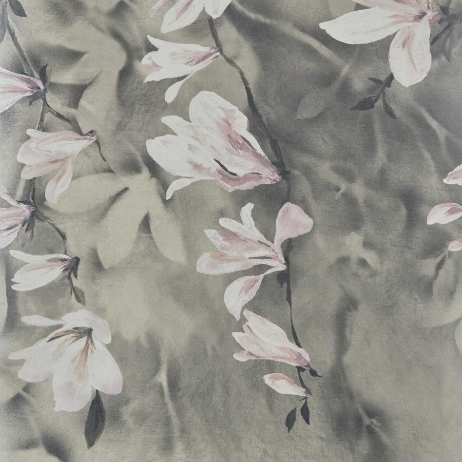 Trailing Magnolia (Wp) # 04 Burnished by 1838 Wallcoverings Wallpaper Pavilion STRAIGHT PASTE THE WALL UNITED KINGDOM V-118"H-81.9" 20.5"X13.7YD - Fabric Carolina -