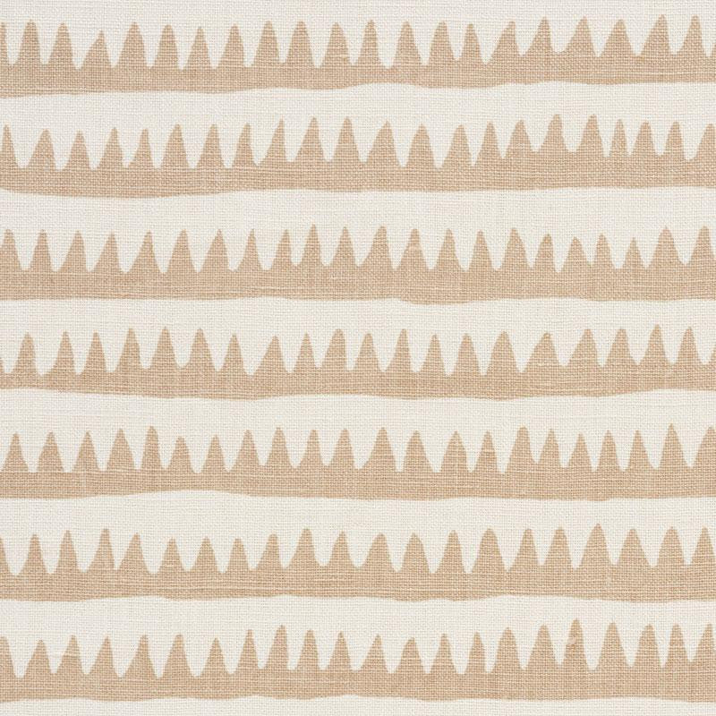Corfu Hand Printed Stripe Sand 177972 by Schumacher Fabric Primitive Beauty 26.5" - Fabric Carolina -