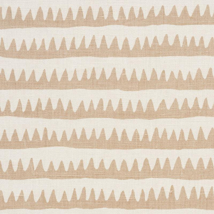 Corfu Hand Printed Stripe Sand 177972 by Schumacher Fabric Primitive Beauty 26.5" - Fabric Carolina -