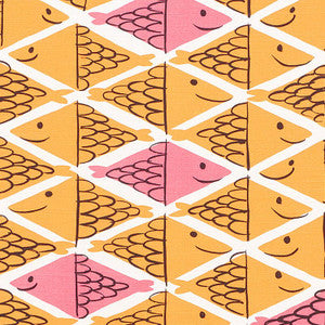 Fish School Orange & Pink 178210 by Schumacher Fabric