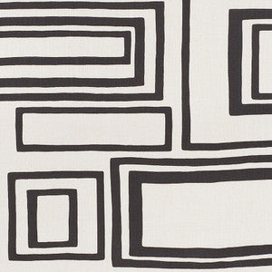Large Open Boxes Black 178222 by Schumacher Fabric