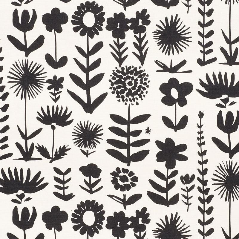 Wild Things Black 178250 by Schumacher Fabric Vera Neumann 27.25" - Fabric Carolina -