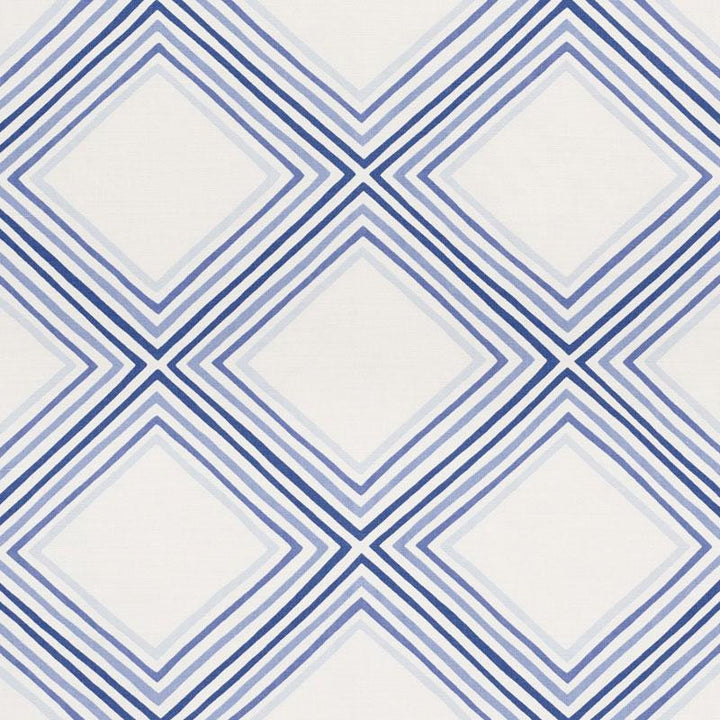 Square Dance Blue 178271 by Schumacher Fabric Vera Neumann 13.5" - Fabric Carolina -