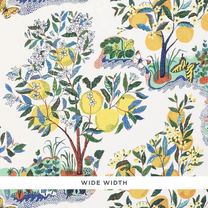 Citrus Garden Sheer Primary 178350 by Schumacher Fabric Patterned Sheers & Casements 52.5" - Fabric Carolina -