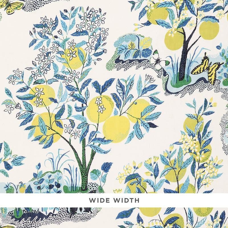 Citrus Garden Sheer Pool 178351 by Schumacher Fabric Patterned Sheers & Casements 52.5" - Fabric Carolina -