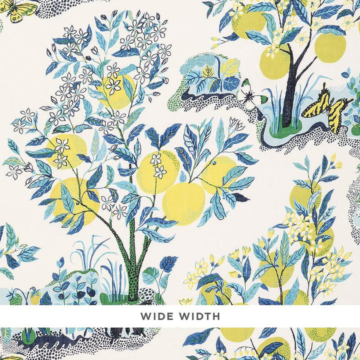Citrus Garden Sheer Pool 178351 by Schumacher Fabric Patterned Sheers & Casements 52.5" - Fabric Carolina -