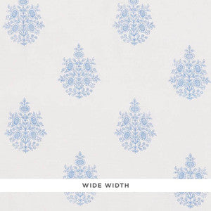 Asara Flower Sheer Blue 178372 by Schumacher Fabric