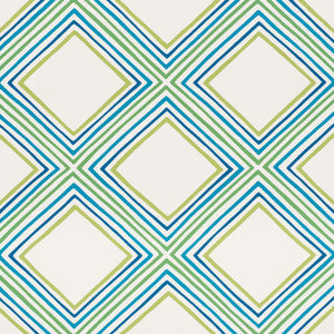 Square Dance Peacock 5009830 by Schumacher Wallpaper