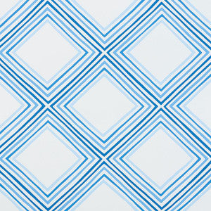 Square Dance Blue 5009831 by Schumacher Wallpaper