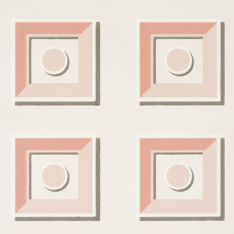Marcel Blush 5009881 by Schumacher Wallpaper Trompe L'Oeil 6.75" - Fabric Carolina -