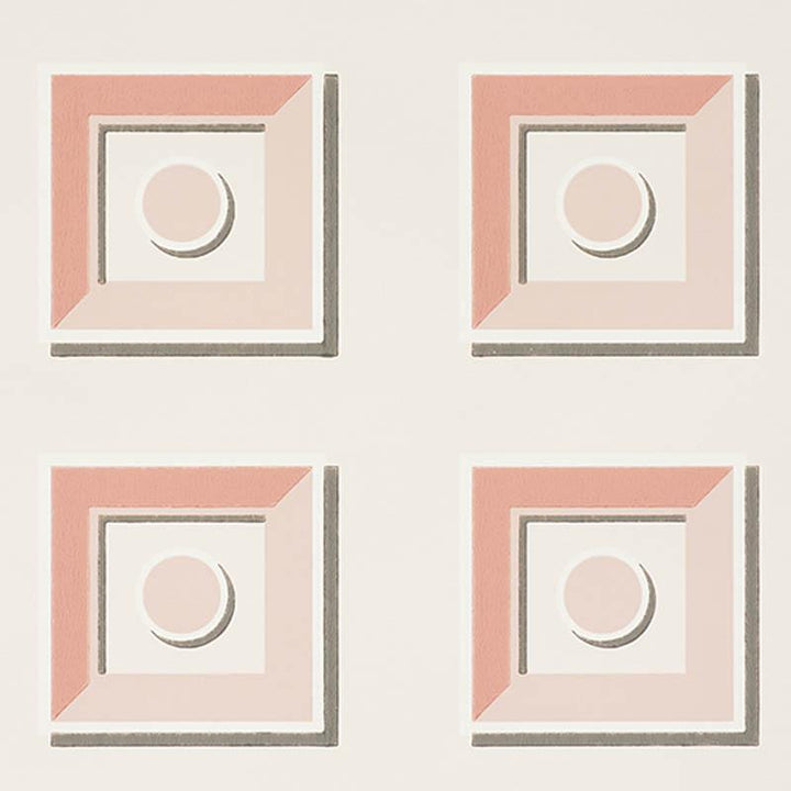 Marcel Blush 5009881 by Schumacher Wallpaper Trompe L'Oeil 6.75" - Fabric Carolina -