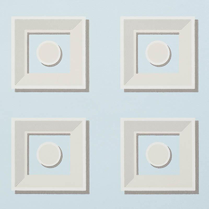 Marcel Sky 5009882 by Schumacher Wallpaper Trompe L'Oeil 6.75" - Fabric Carolina -