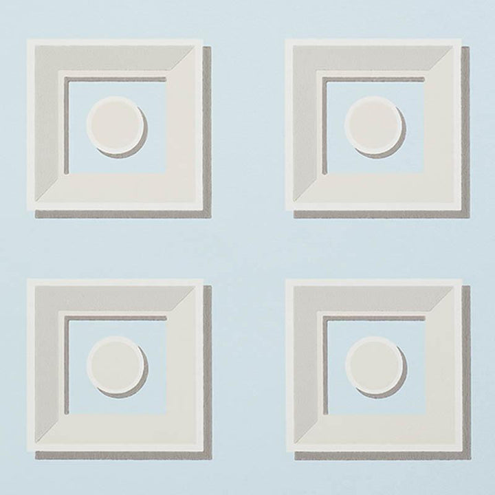 Marcel Sky 5009882 by Schumacher Wallpaper Trompe L'Oeil 6.75" - Fabric Carolina -