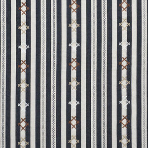 Rhodes Stripe Black 74461 by Schumacher Fabric