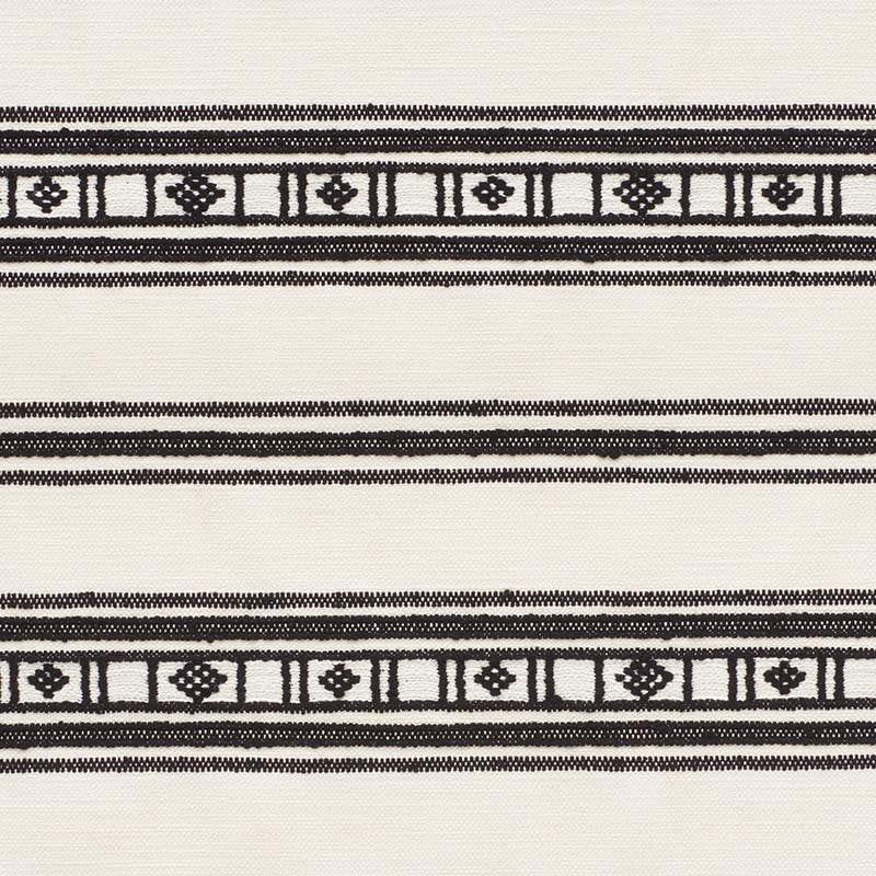 Buena Vista Black 74481 by Schumacher Designer Fabric Open Sky 9.0" - Swanky Fabrics -