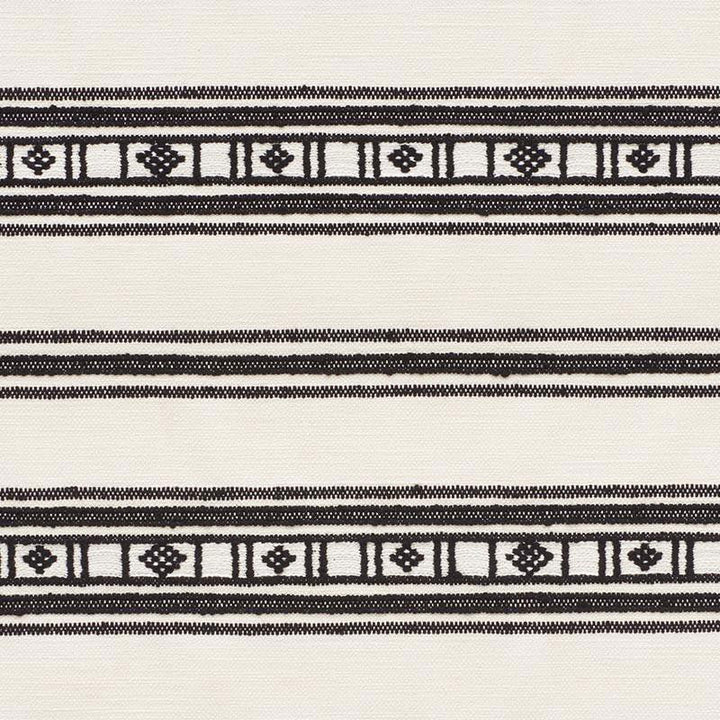 Buena Vista Black 74481 by Schumacher Designer Fabric Open Sky 9.0" - Swanky Fabrics -