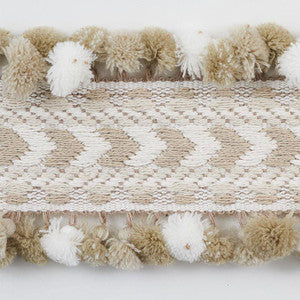 Maracana Pom Tape Linen 75650 by Schumacher Trim