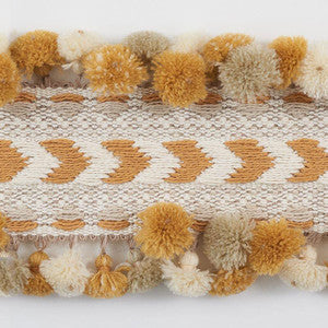 Maracana Pom Tape Ochre 75651 by Schumacher Trim
