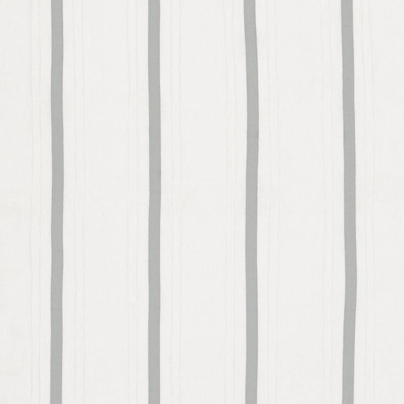Stripe Appliqu Sheer Grey 75761 by Schumacher Fabric Natural Sheers 6.5" - Fabric Carolina -
