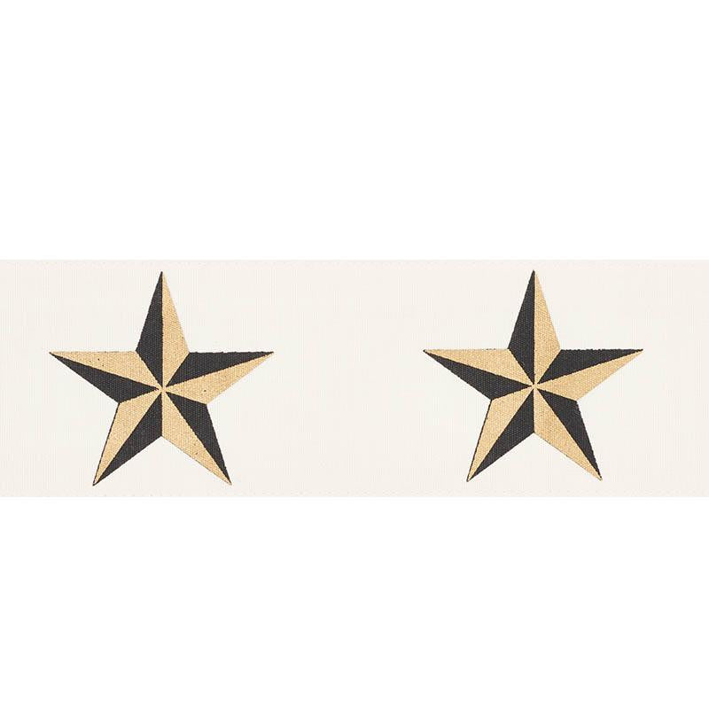 Etoile Tape Gold 75830 by Schumacher Trim Trompe L'Oeil 4.5" - Fabric Carolina -