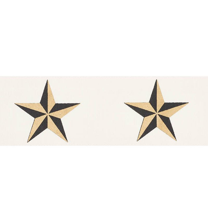 Etoile Tape Gold 75830 by Schumacher Designer Trim Trompe L'Oeil 4.5" - Swanky Fabrics -