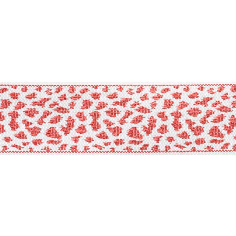 Leopard Tape Red 75853 by Schumacher Trim Indoor/Outdoor: Prints & Wovens 2.12" - Fabric Carolina -