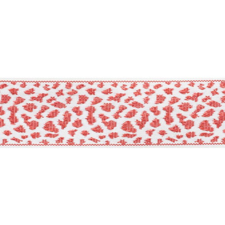 Leopard Tape Red 75853 by Schumacher Trim Indoor/Outdoor: Prints & Wovens 2.12" - Fabric Carolina -