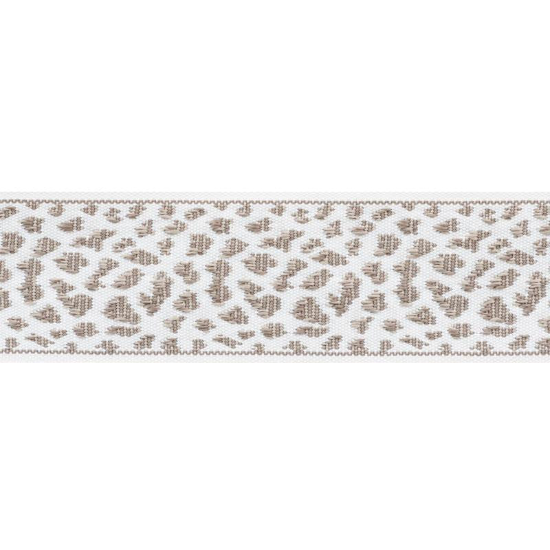 Leopard Tape Taupe 75854 by Schumacher Trim Indoor/Outdoor: Prints & Wovens 2.12" - Fabric Carolina -