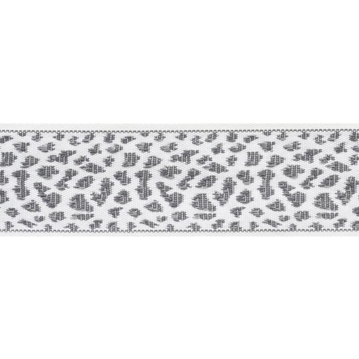 Leopard Tape Grey 75855 by Schumacher Trim Indoor/Outdoor: Prints & Wovens 2.12" - Fabric Carolina -