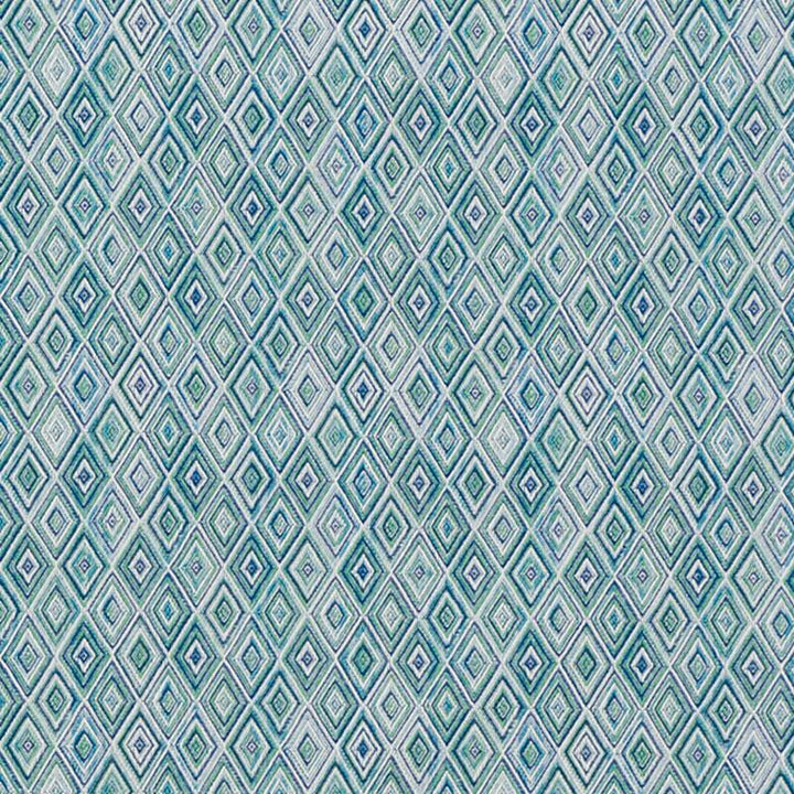 Diamond Strie Indoor/Outdoor Peacock 75920 by Schumacher Fabric Indoor/Outdoor: Prints & Wovens 7.0" - Fabric Carolina -
