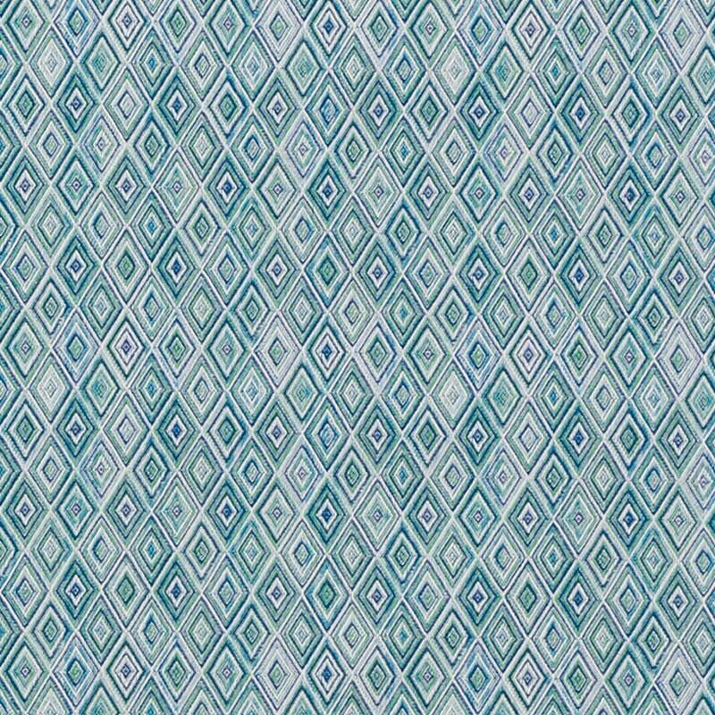 Diamond Strie Indoor/Outdoor Peacock 75920 by Schumacher Designer Fabric Indoor/Outdoor: Prints & Wovens 7.0" - Swanky Fabrics -