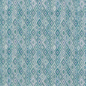 Diamond Strie Indoor/Outdoor Peacock 75920 by Schumacher Fabric