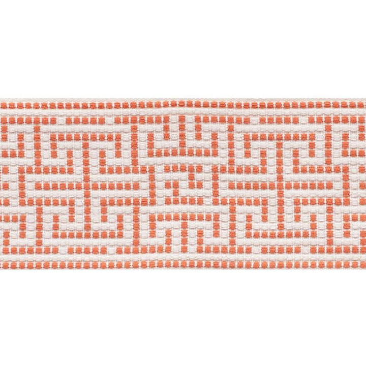 Maze Tape Orange 75953 by Schumacher Trim Indoor/Outdoor: Prints & Wovens 3.75" - Fabric Carolina -