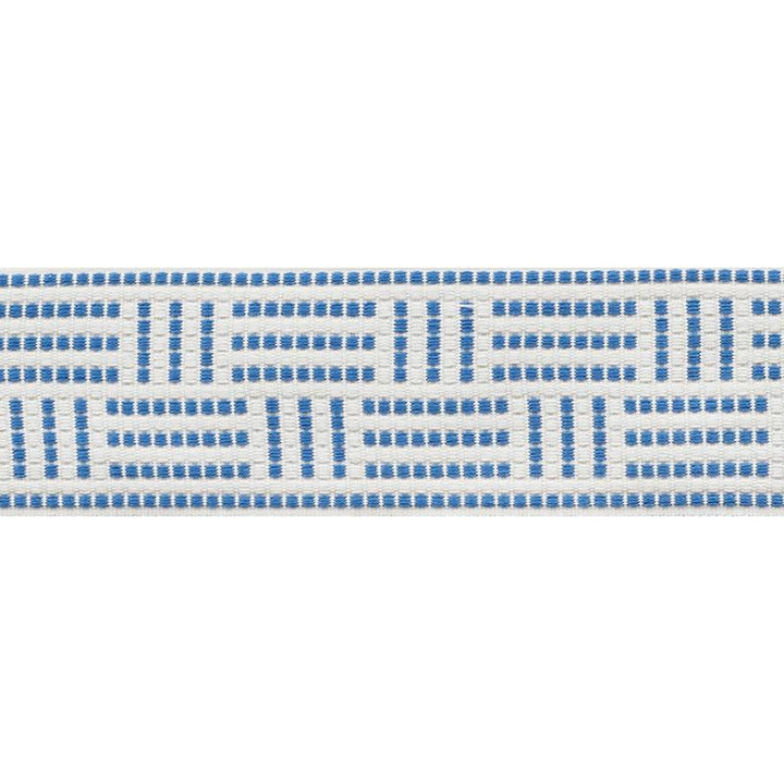 Brickell Tape Indoor/Outdoor Blue 75960 by Schumacher Trim Indoor/Outdoor: Prints & Wovens 2.5" - Fabric Carolina -