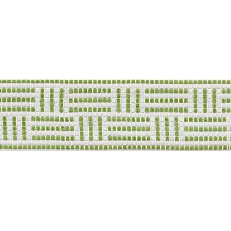 Brickell Tape Indoor/Outdoor Leaf 75961 by Schumacher Trim Indoor/Outdoor: Prints & Wovens 2.5" - Fabric Carolina -