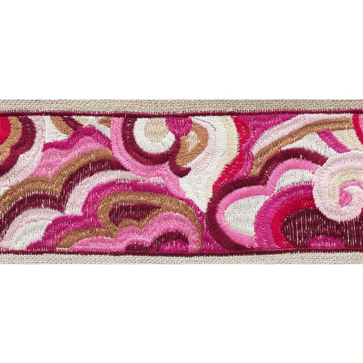 Woodstock Tape Garnet 76220 by Schumacher Designer Trim Free Spirit 15.25" - Swanky Fabrics -