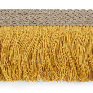 Braided Linen Fringe Gold 76263 by Schumacher Trim