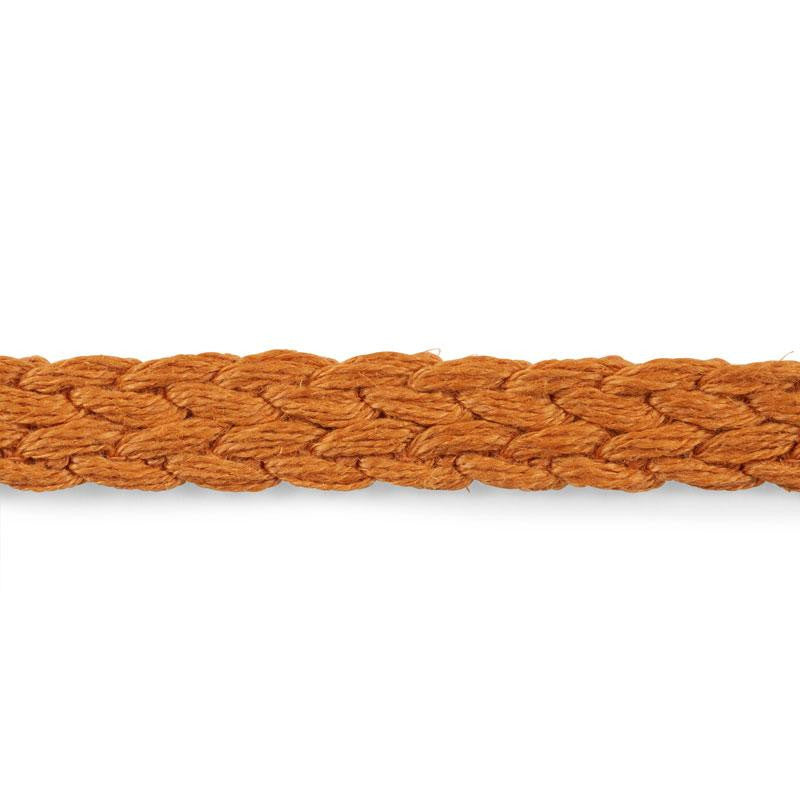 Braided Linen Tape Narrow Orange 76272 by Schumacher Trim Free Spirit - Fabric Carolina -