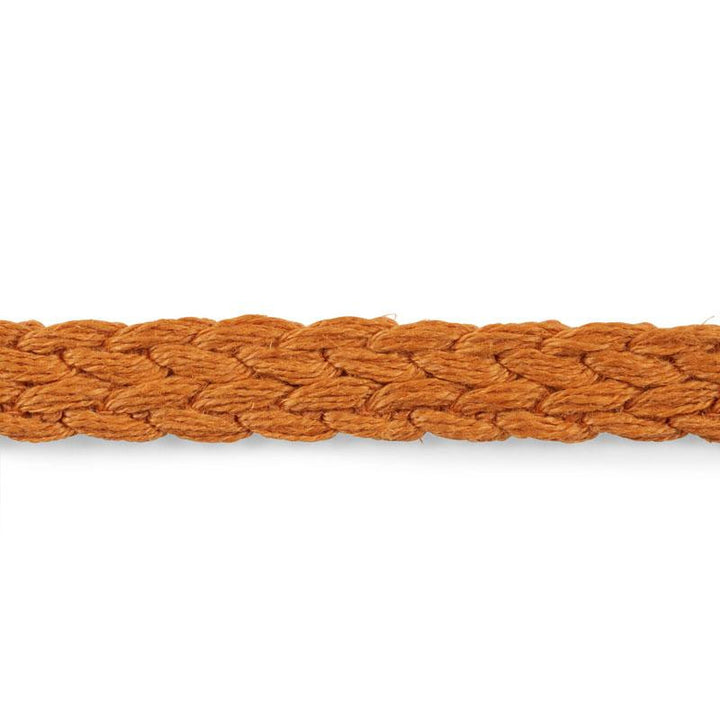 Braided Linen Tape Narrow Orange 76272 by Schumacher Trim Free Spirit - Fabric Carolina -