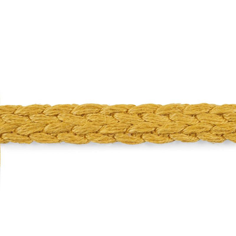 Braided Linen Tape Narrow Gold 76273 by Schumacher Trim Free Spirit - Fabric Carolina -