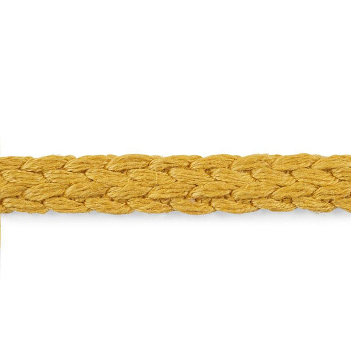 Braided Linen Tape Narrow Gold 76273 by Schumacher Trim Free Spirit - Fabric Carolina -