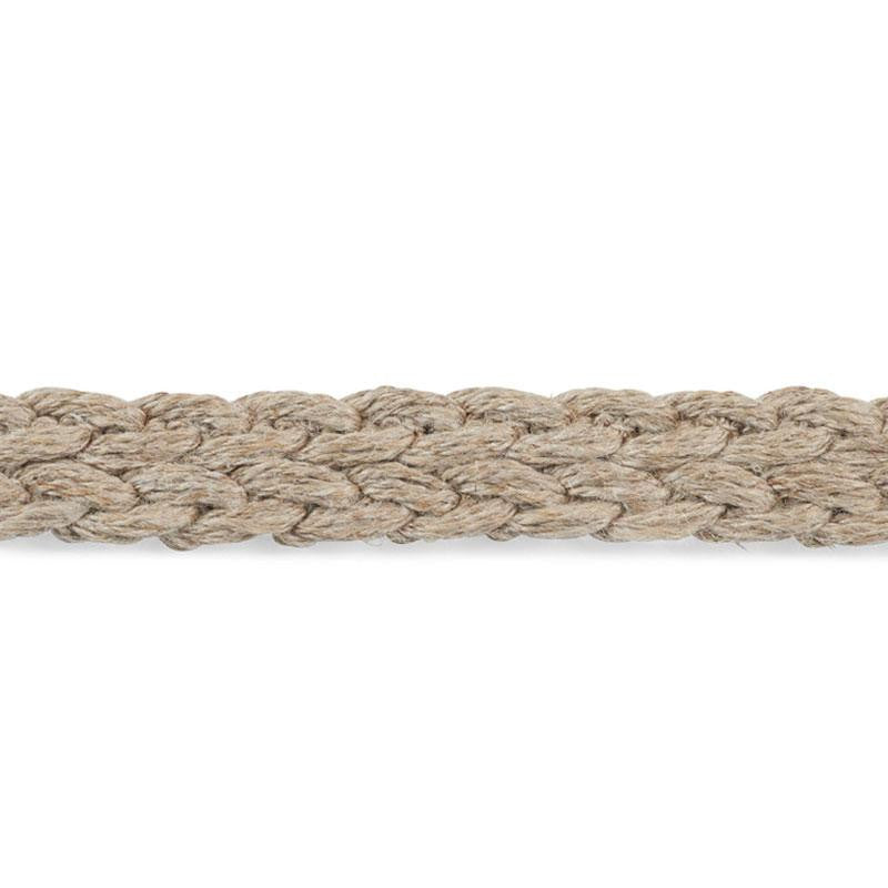 Braided Linen Tape Narrow Natural 76274 by Schumacher Trim Free Spirit - Fabric Carolina -